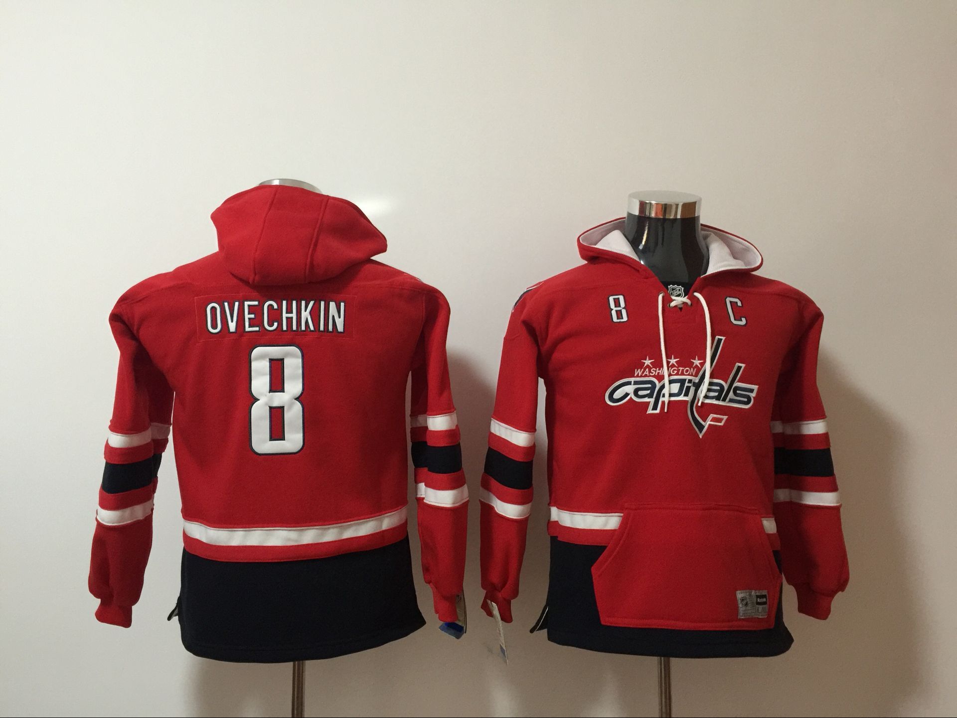 Youth 2017 NHL Washington Capitals 8 Ovechkin Red Hoodie